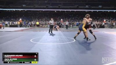 D1-285 lbs Cons. Round 2 - Zach Allman, Roosevelt HS vs Alexander Holmes, Davison HS