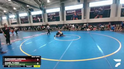 120 lbs 1st Place Match - Daniel Flores, West Amarillo Wrestling Club vs Alexander Cardinal, Dragon Youth Wrestling