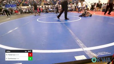 64 lbs Quarterfinal - Hollis Federico, Muskogee Rougher Youth Wrestling vs Easton Contreras, Raw Wrestling Club