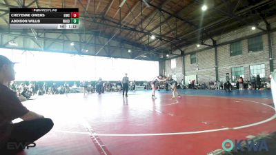 126 lbs Semifinal - Cheyenne Owens, Eufaula Ironheads Wrestling Club vs Addison Willis, Wagoner Takedown Club