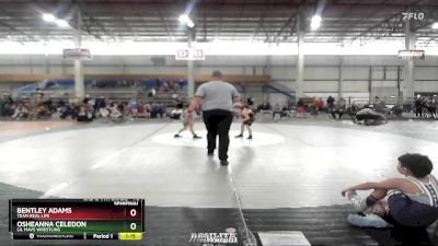 70 lbs Semifinal - Bentley Adams, Team Real Life vs Osheanna Celedon, Lil Mavs Wrestling