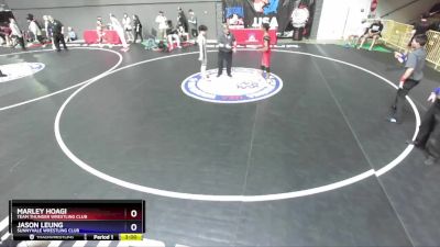 120 lbs Cons. Round 2 - Marley Hoagi, Team Thunder Wrestling Club vs Jason Leung, Sunnyvale Wrestling Club