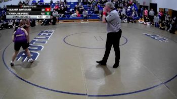 235 lbs Cons. Round 3 - Alanna Worsham, Shaler Area Hs vs Caroline Perez, Plum Hs