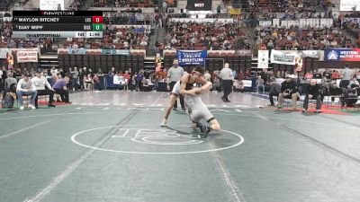 A - 144 lbs Quarterfinal - Waylon Ritchey, Lockwood (Billings) vs Djay Wipf, Billings Central/Joliet