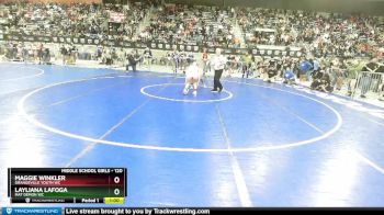 120 lbs Quarterfinal - Maggie Winkler, Grangeville Youth WC vs Layliana Lafoga, Mat Demon WC