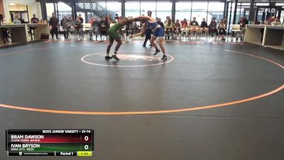 JV-14 lbs Round 4 - Bram Dawson, Clear Creek-Amana vs Ivan Bryson, Iowa City, West