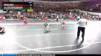 91 lbs Champ. Round 2 - Aspen Tritz, Wisconsin Rapids vs Ryland Dunkleberger, Kewaskum Indians Wrestling Clu