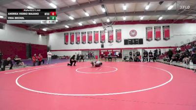 160 lbs Placement (4 Team) - Vida Beckel, Cerritos College vs Andrea Vidrio Majano, Mt. San Antonio College
