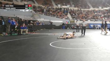 159-D4 5th Place Match - Derek Anaya, San Manuel Jr./Sr. High School vs Jose Pena, St. Johns High School