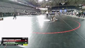 84 lbs Champ. Round 2 - Soren Blomgren, Vashon Island Junior Wrestling vs Keiraa Itzayana Sandoval-Santos, Wrestling Club Tacoma Slam