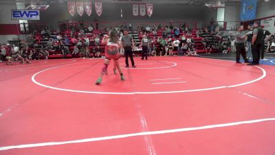 78 lbs Rr Rnd 2 - Timber Perkins, Caney Valley Wrestling vs Liberty Hunt, Heat