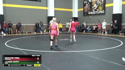 112 lbs Champ. Round 1 - Adalynn Vrba, Nebraska vs Lauren Whitt, Iowa