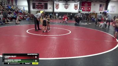 Quarterfinal - Cohen Riley, WBNDD vs Kameron Higdon, Camp Point Kids Club