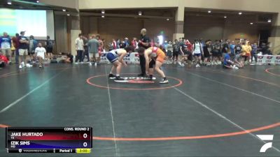 195 lbs Cons. Round 2 - Jake Hurtado, TX vs Izik Sims, MO