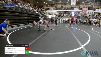 49 lbs Semifinal - Teagen Martinez, Carl Albert vs Mason Gregory, Choctaw Ironman Youth Wrestling