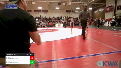 49 lbs Round Of 32 - Easton Nalder, Skiatook Youth Wrestling vs Reagan Kearns, Honey Badgers Wrestling Club