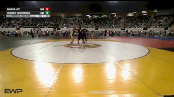 160 lbs Round Of 32 - Zakiya Lay, Taft Middle School vs Aubrey Cervantes, Lawton, MacArthur Ok