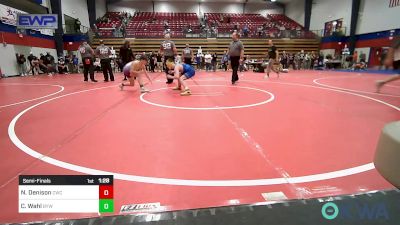 106 lbs Semifinal - Nash Denison, Cowboy Wrestling Club vs Cordeus Wahl, Bristow Youth Wrestling