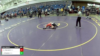 14U Boys - 84 lbs Cons. Round 4 - Landon Wheelan, Moen Wrestling Academy vs Kash Clementi, Gladiators Academy Wrestling