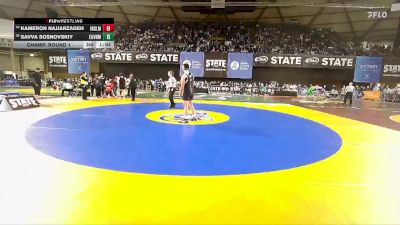 Boys 3A 190 lbs Champ. Round 1 - Savva Sosnovskiy, Evergreen (Vancouver) vs Kameron Najjarzadeh, Inglemoor