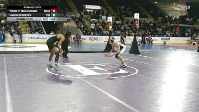 120 lbs Round Of 16 - Sean P. MacDonald, Longmeadow vs Jalen Streeter, Springfield Central