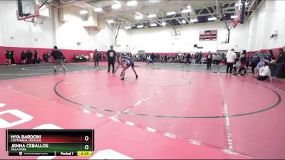 130 lbs Cons. Round 4 - Jenna Ceballos, Villa Park vs Mya Bardoni, Centennial (Nevada)