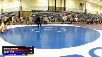 165 lbs Cons. Round 2 - Justyce Simpson, MI vs Cohen Davis, IN