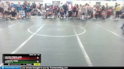 80 lbs Cons. Round 1 - Jacob Friedland, Canes Wrestling Club vs Landon Wise, Triangle