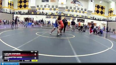 160 lbs Cons. Round 2 - Cayleb Stephens, Indiana vs Barrington Hayes, Indiana