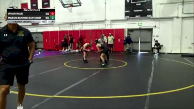 125 lbs Champ. Round 1 - Mason Barros-Santiago, Rio Hondo College vs Uriah Hale, Sacramento City College