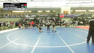126 lbs Semifinal - Cristel Miguel, Amity vs Kaylee Hernandez, Maloney