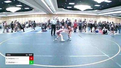 54 lbs Quarterfinal - Savannah Antonio, Warriors WC vs Chloe Sheldon, Elite WC Hawaii