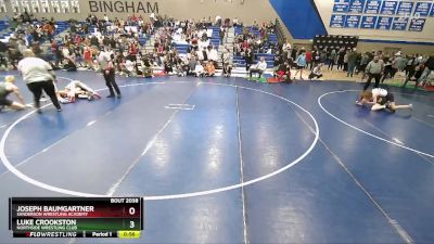 120 lbs 3rd Place Match - Joseph Baumgartner, Sanderson Wrestling Academy vs Luke Crookston, Northside Wrestling Club