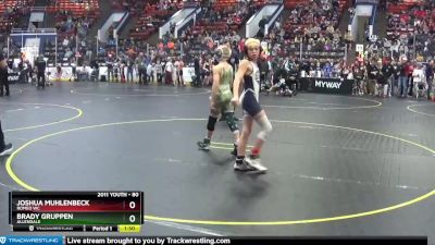 80 lbs Cons. Round 2 - Joshua Muhlenbeck, Romeo WC vs Brady Gruppen, Allendale