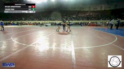 161 lbs Quarterfinal - Rylee Armstrong, Sand Springs Jr High vs Adlee Finn, Tuttle High School Girls