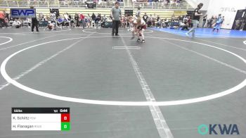 55 lbs Consi Of 8 #2 - Kaycen Schiltz, Ponca City Wildcat Wrestling vs Hayes Flanagan, Rough Riders