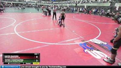 75 lbs Cons. Round 3 - Tatem Constantini, Team Nazar Training Center vs Hayes Bakken, Outlaw Wrestling Club