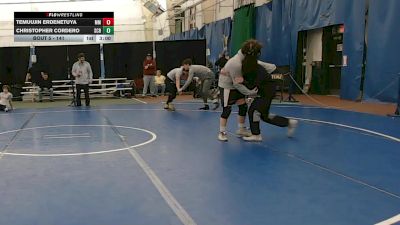 141 lbs Champ. Round 1 - Temuujin Erdenetuya, Marymount vs Christopher Cordero, Scranton