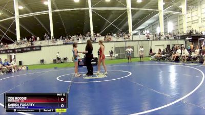 102 lbs Round 2 (8 Team) - Zoe Roddis, Minnesota vs Karisa Fogarty, South Carolina