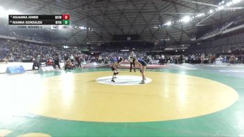 Girls 3A 140 lbs Cons. Round 4 - Rianna Gonzales, Mount Vernon (Girls) vs Julianna Jones, Mountain View (Girls)