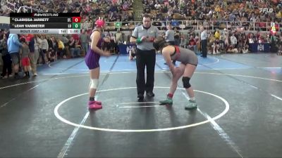 137 lbs Cons. Semi - Clarissa Jarrett, St.Clairsville vs Leah VanMeter, LL Offseason