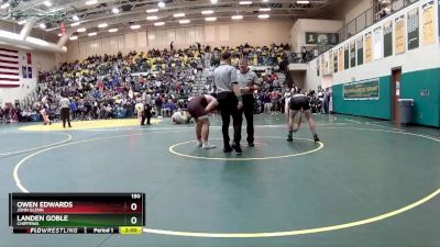 150 lbs Champ. Round 2 - Owen Edwards, JOHN GLENN vs Landen Goble, CHIPPEWA