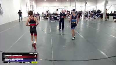 106 lbs 2nd Wrestleback (8 Team) - Drayger Cloward, Utah vs Grayson Hostetter, Pennsylvania Red