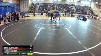 157 lbs Quarterfinal - Matt Bollinger, Plant City vs Erick Cleveland, Bartow Senior