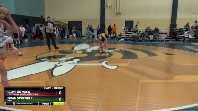 90 lbs Round 4 - Clayton Wick, Centennial Youth Wrestling vs Noah Sprenkle, HWA