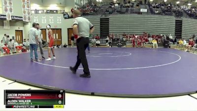 106 lbs Placement Matches (8 Team) - Jacob Powers, Crown Point vs Alden Walker, Evansville Mater Dei