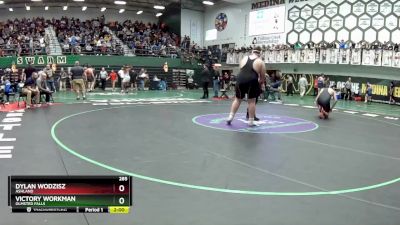 285 lbs Champ. Round 1 - Dylan Wodzisz, Ashland vs Victory Workman, Olmsted Falls