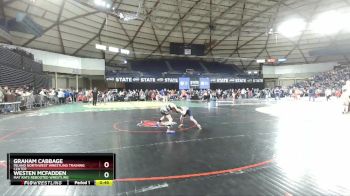 77 lbs Champ. Round 2 - Westen McFadden, Mat Rats Rebooted Wrestling vs Graham Cabbage, Inland Northwest Wrestling Training Center
