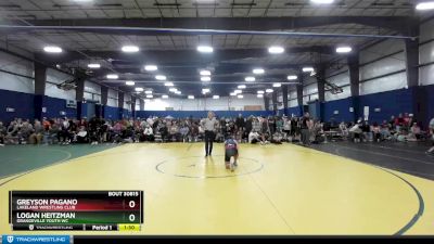 125 lbs Cons. Round 2 - Logan Heitzman, Grangeville Youth WC vs Greyson Pagano, Lakeland Wrestling Club