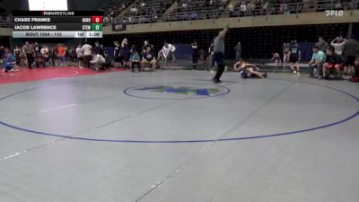 115 lbs Consi-qtrs - Chase Franks, Hanover vs Jacob Lawrence, Stewartstown